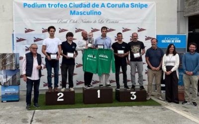 Mariano Stinga, junto a José Baamonde, subcampeón del Trofeo Ciudad de la Coruña de Snipe